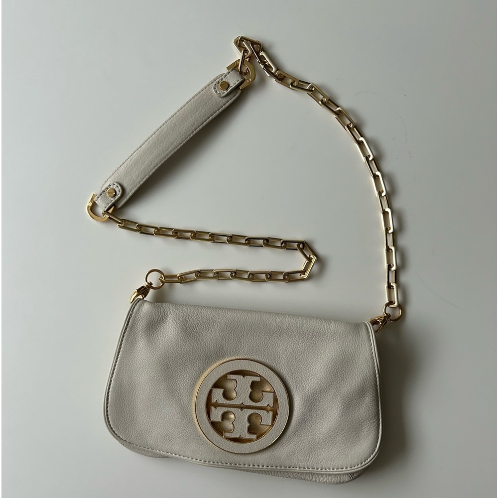 TORY BURCH CREAM AMANDA CROSS BODY BAG